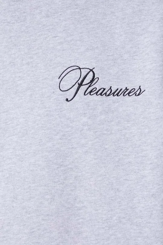 PLEASURES sweatshirt Cafe Hoodie men's gray color hooded P24SP026.GREY