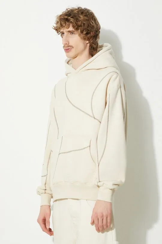 PLEASURES sweatshirt Vein Hoodie men's beige color P23W032.TAN