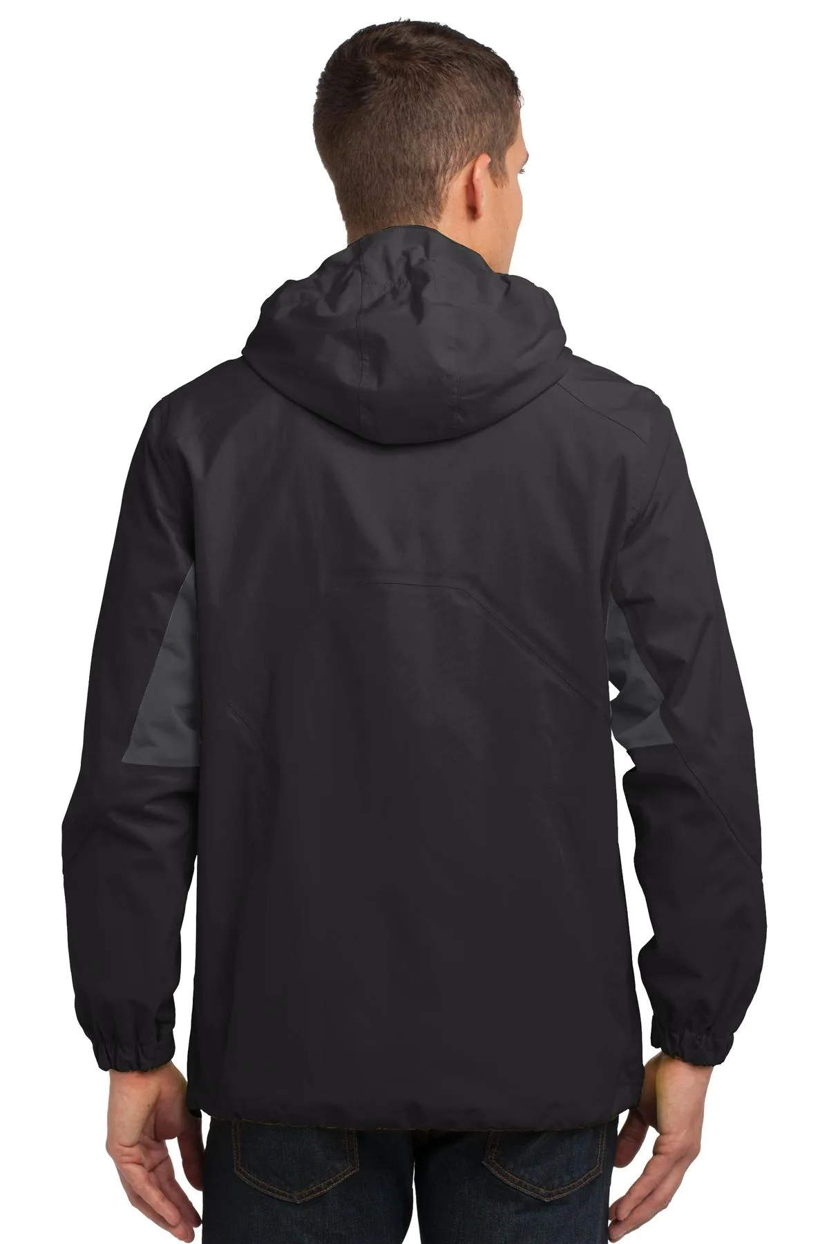 Port Authority Cascade Waterproof Jacket J322 Black/ Magnet Grey