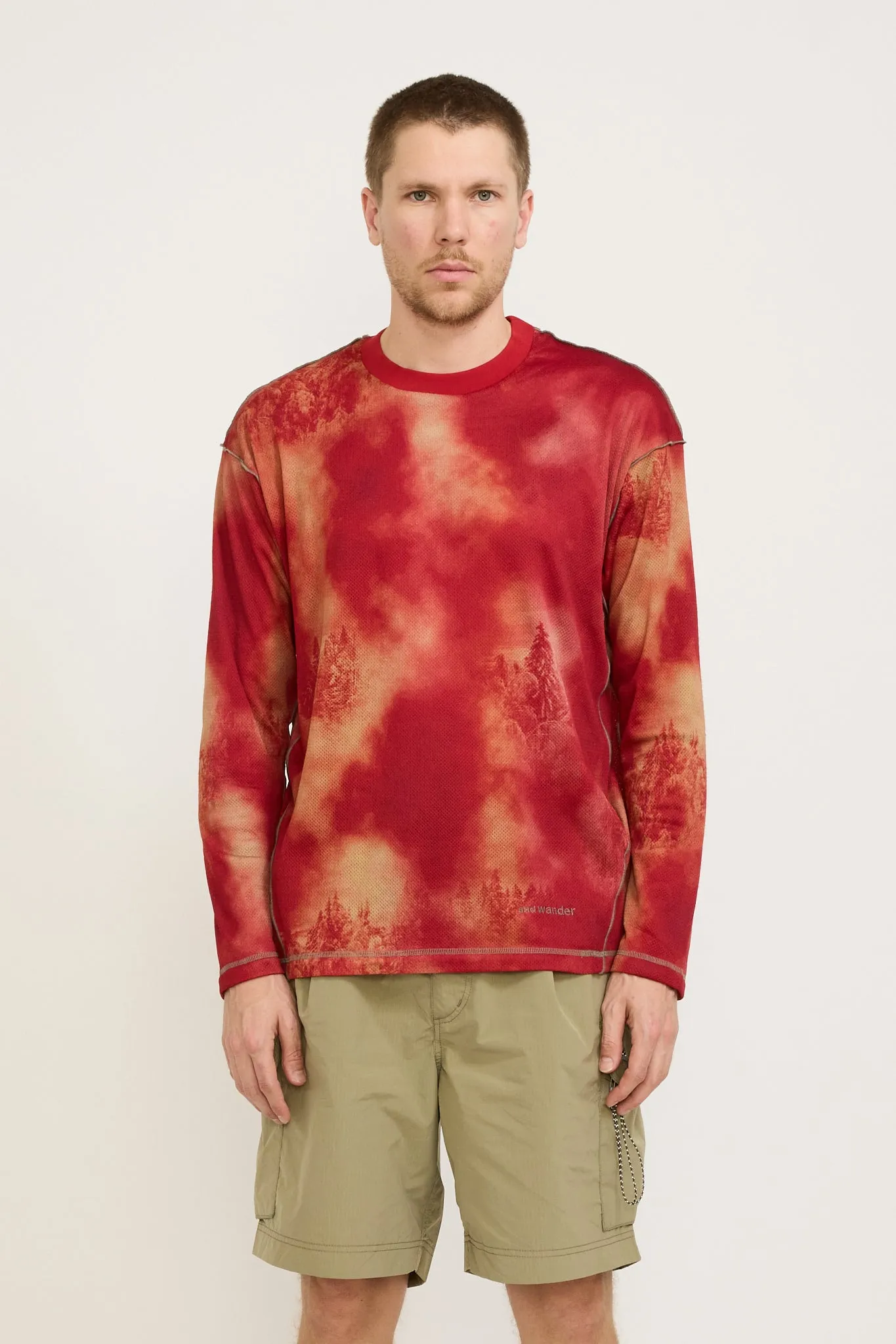 Printed Octa Pullover Red