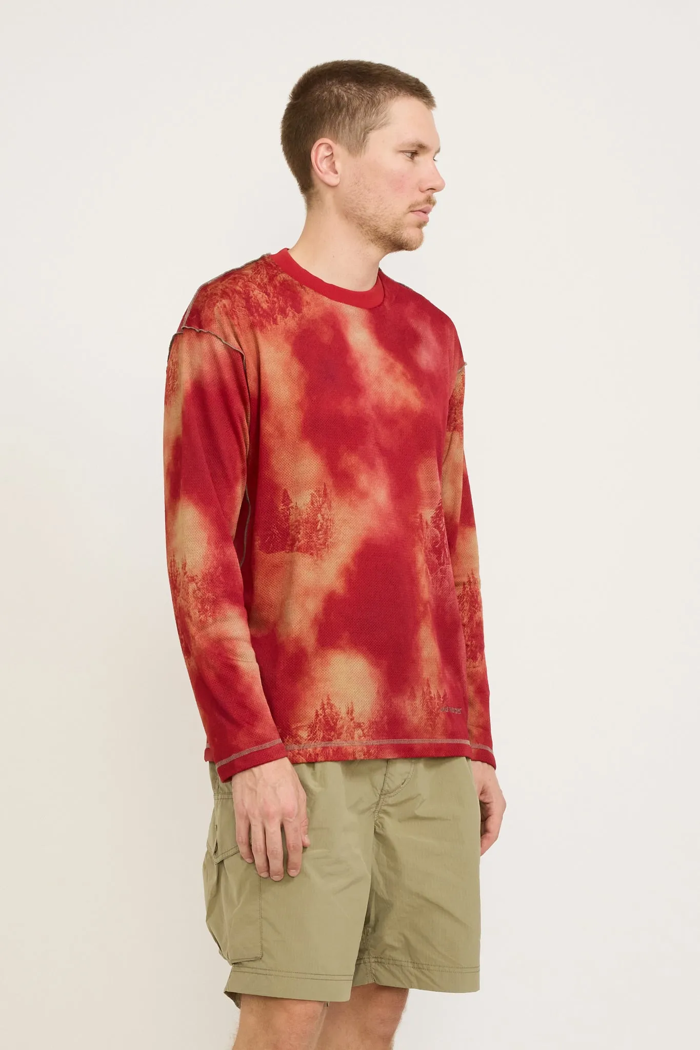 Printed Octa Pullover Red