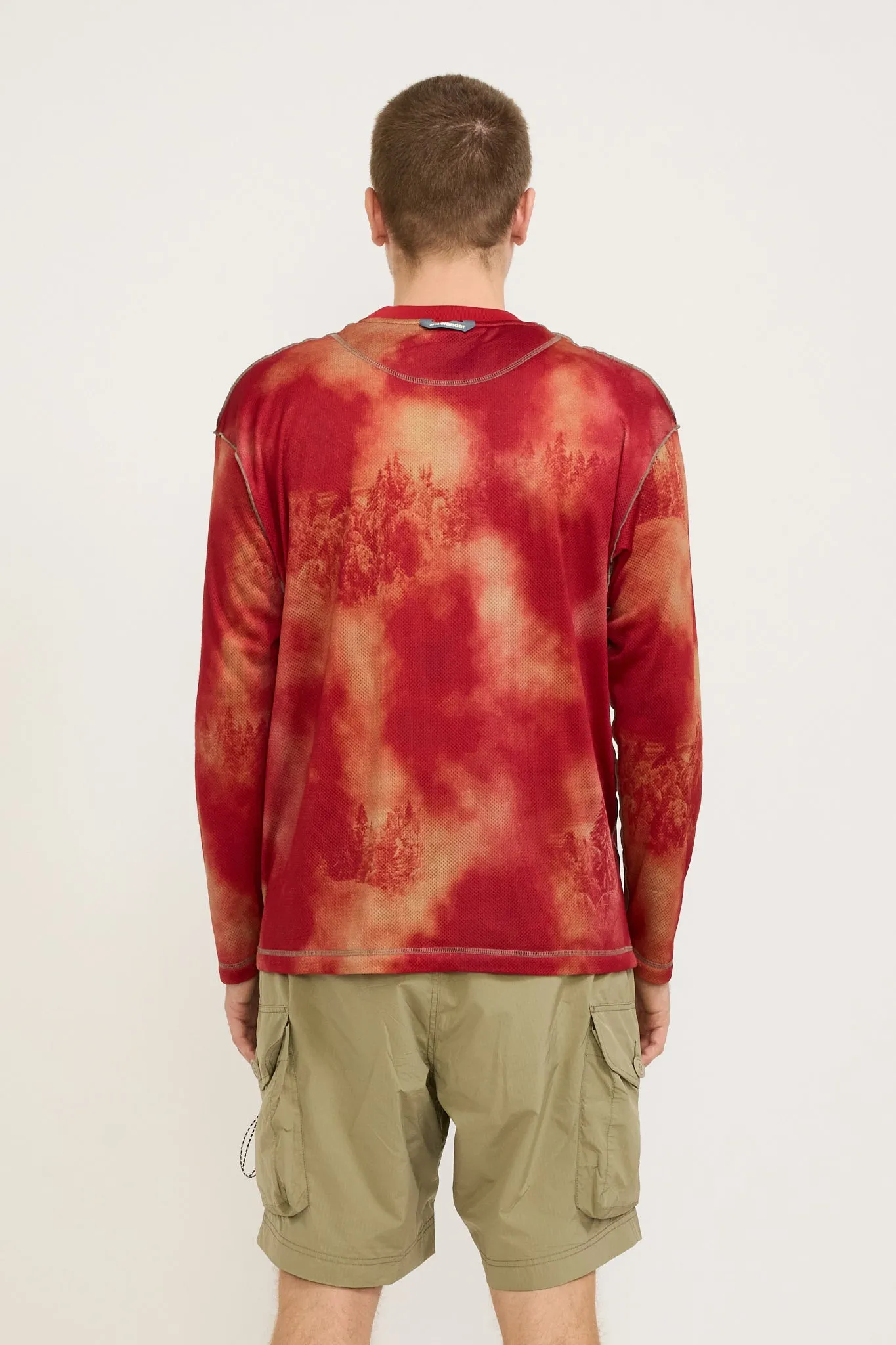 Printed Octa Pullover Red