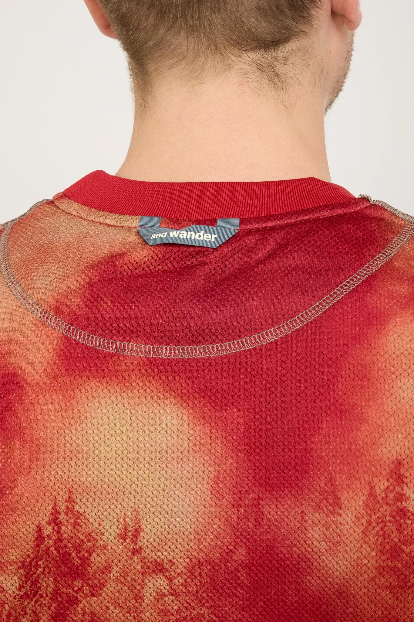 Printed Octa Pullover Red