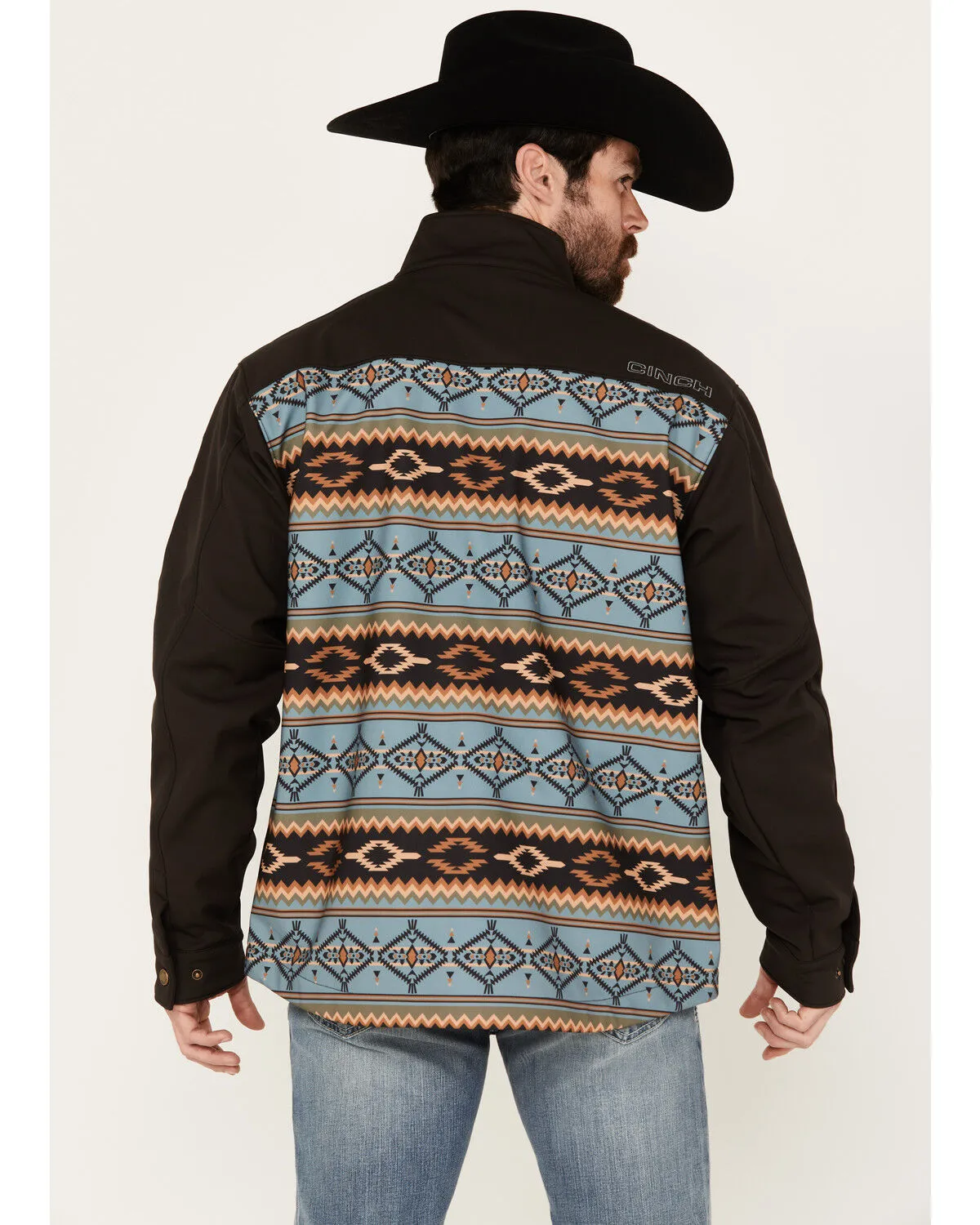 Product Name:  Cinch Men's Blocked Southwestern Softshell Jacket