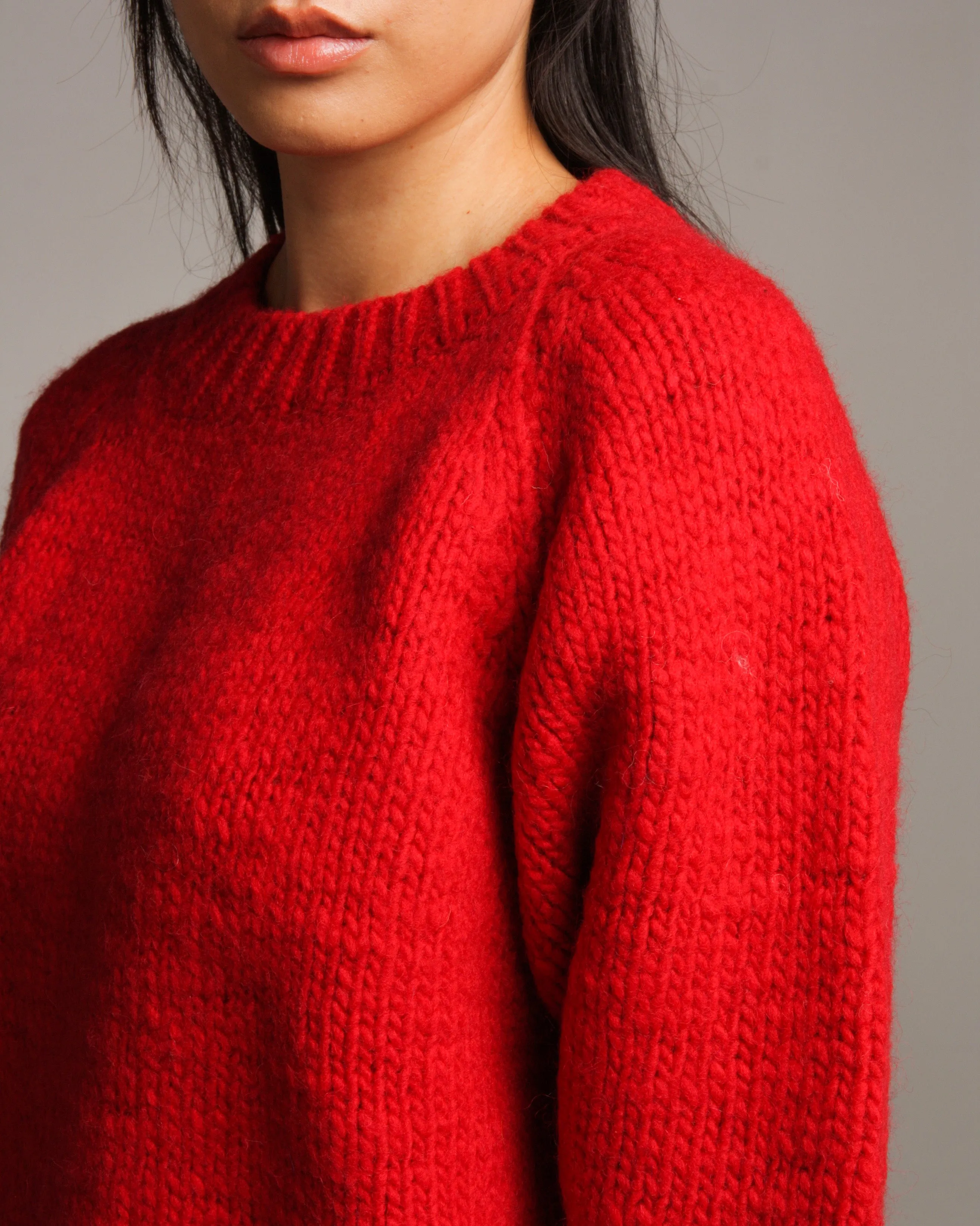 Red British Wool Eagle Pullover