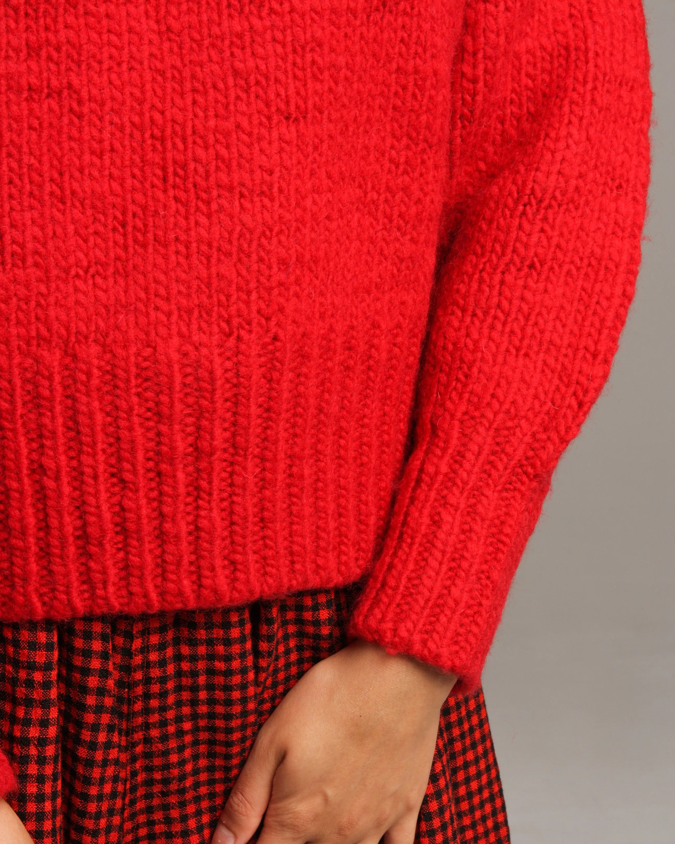 Red British Wool Eagle Pullover