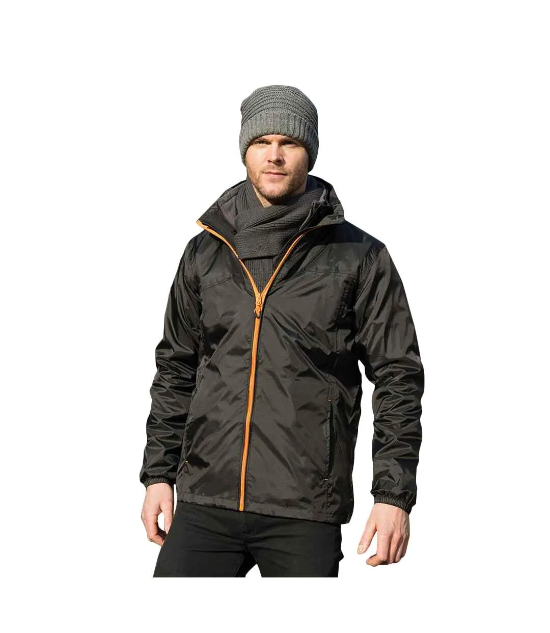 Result Unisex HDi Quest Hydradri Lightweight Waterproof Jacket (Black / Orange) - UTRW3702