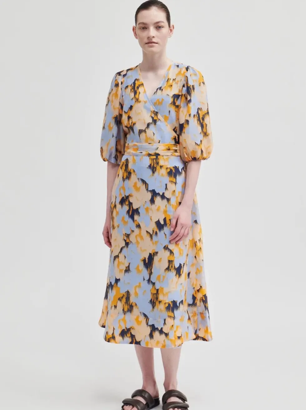 Sacs of Ashbourne   Second Female Marigold Wrap Dress