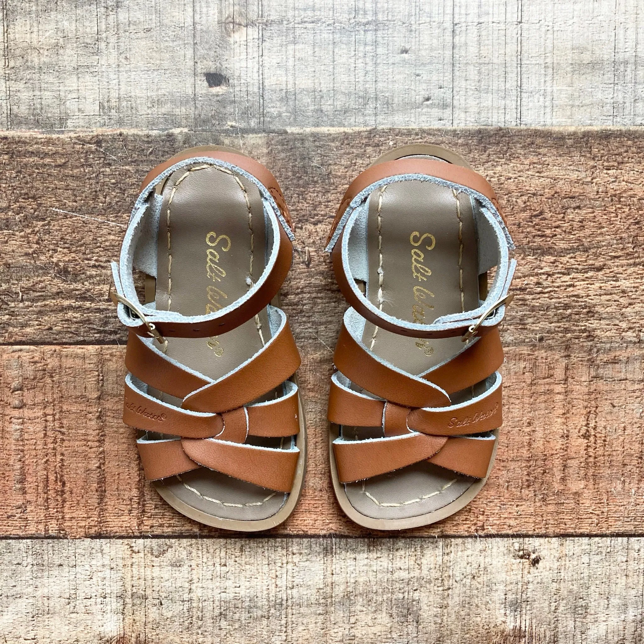 Salt Water Brown Leather Orignal Sandals- Size 6 (Brand New Condition)