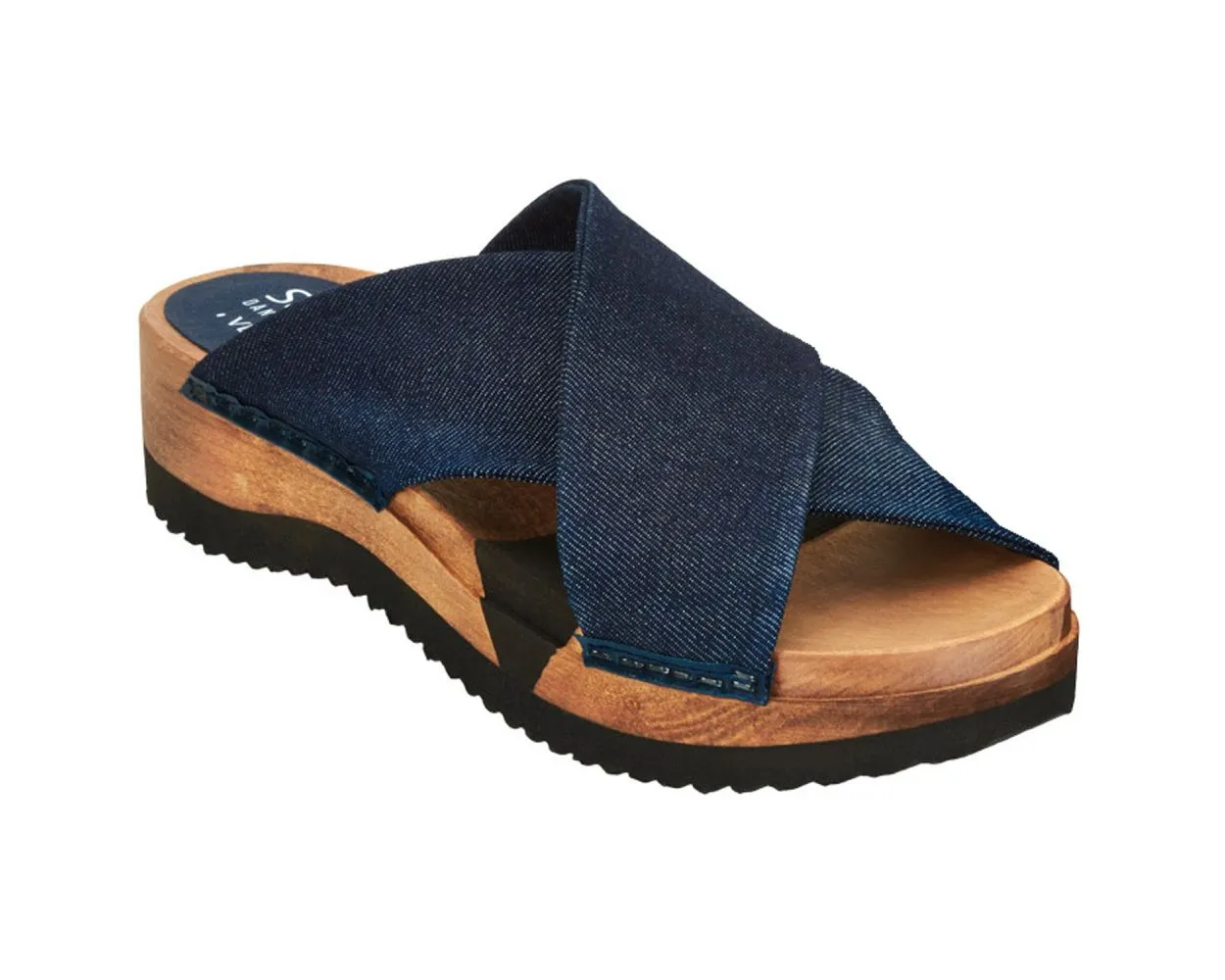 Sanita Clearance Tilka Vegan Flexible Denim Sandals in Navy (472923)