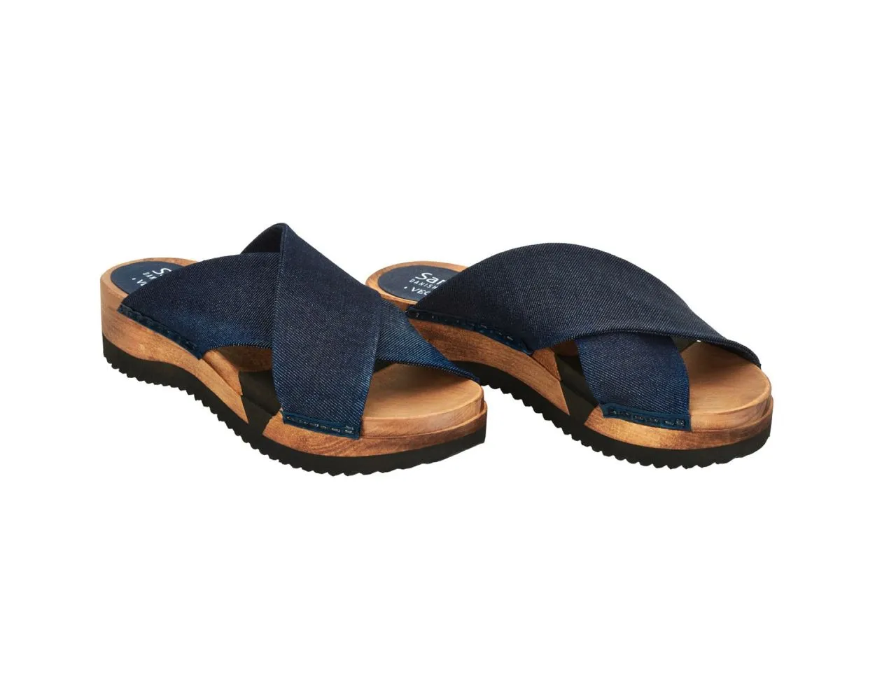 Sanita Clearance Tilka Vegan Flexible Denim Sandals in Navy (472923)