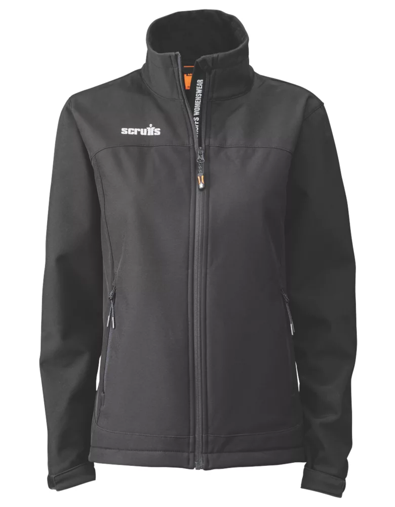 Scruffs Trade Womens Softshell Jacket Black Size 12 - Screwfix