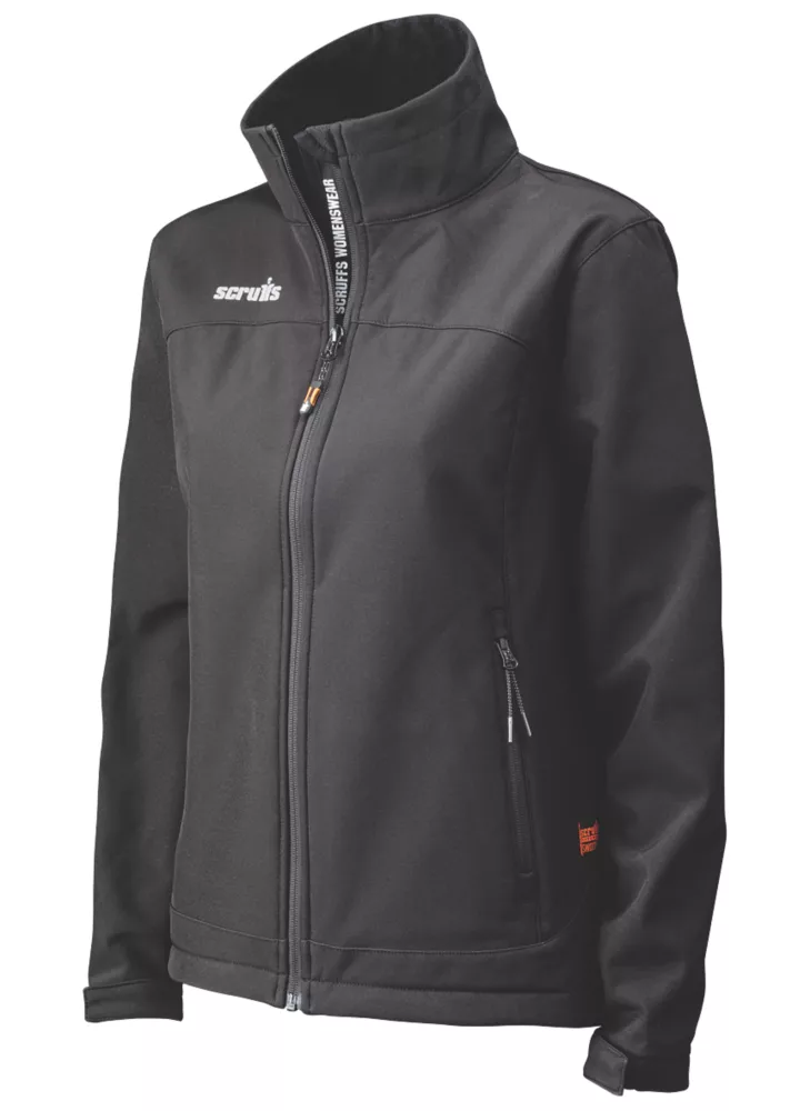 Scruffs Trade Womens Softshell Jacket Black Size 12 - Screwfix