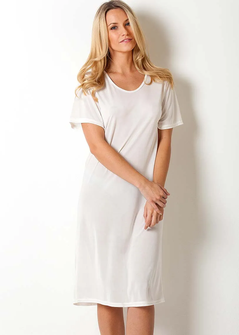 Silk Short Sleeve Nightshirt