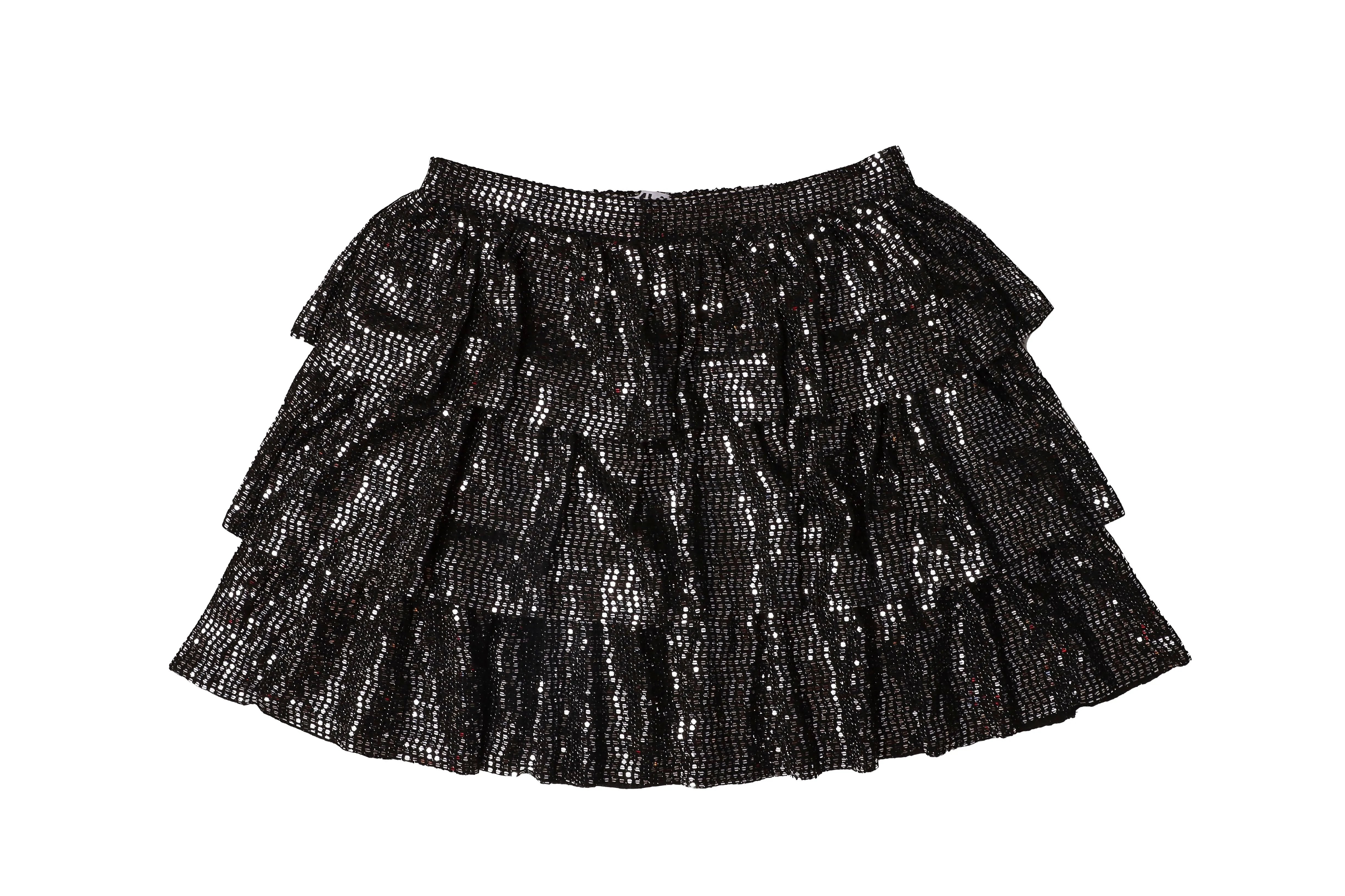 Sliver Black Metallic Skirt