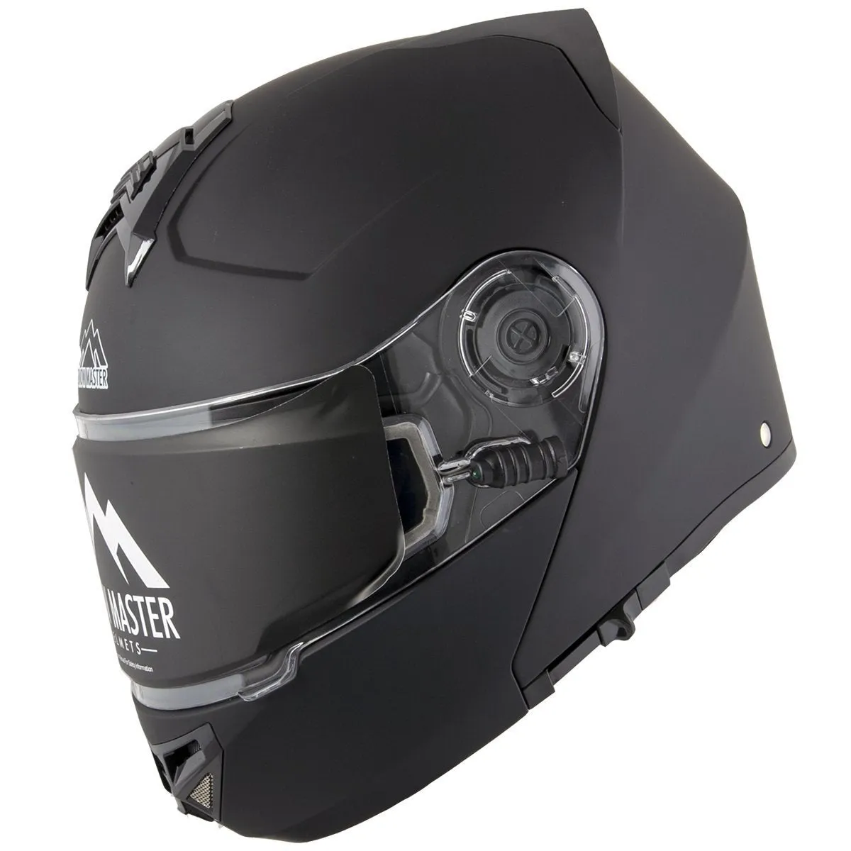 Snow Master TX-50 Flat Black Modular Dual Use Snowmobile and Street Helmet