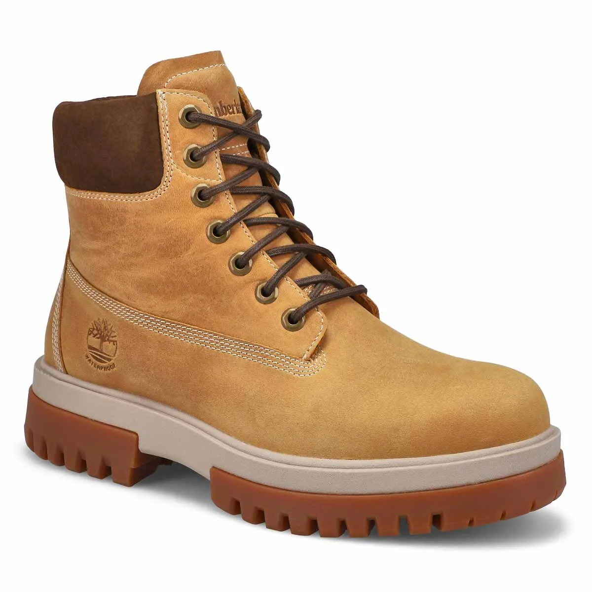 Soft Moc Mens Arbor Road Waterproof Boot - Wheat