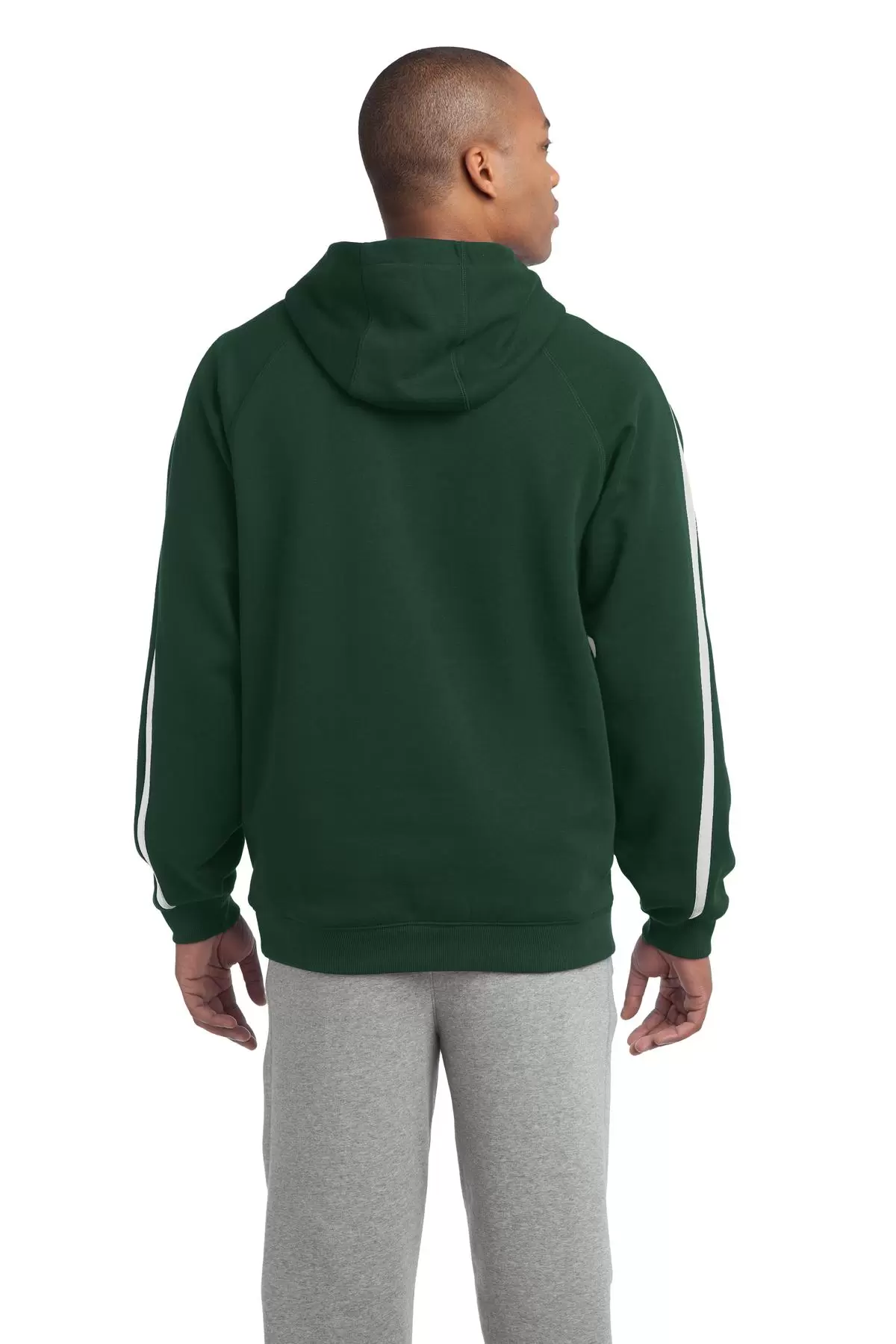 Sport Tek ST265 Sport-Tek Sleeve Stripe Pullover Hooded Sweatshirt SKU: ST265