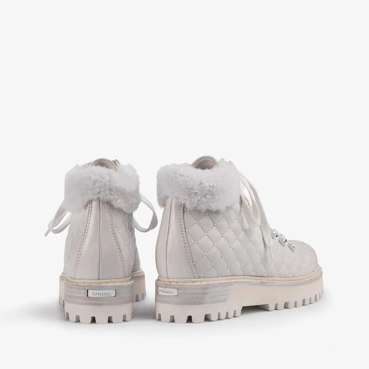 ST. MORITZ TREKKING White leather trekking ankle boot