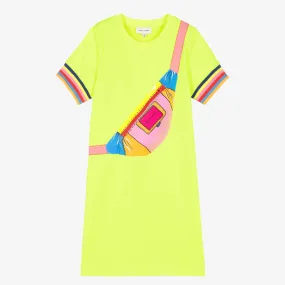 Teen Girls Neon Yellow Bag Dress