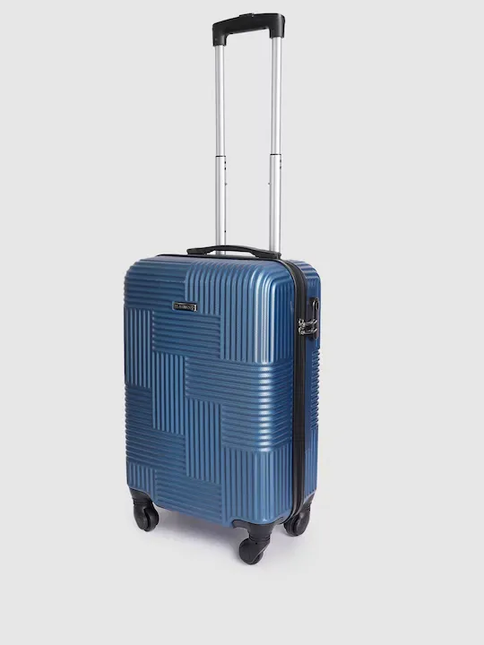 Textured Hard-Sided Cabin Suitcase Trolley Bag