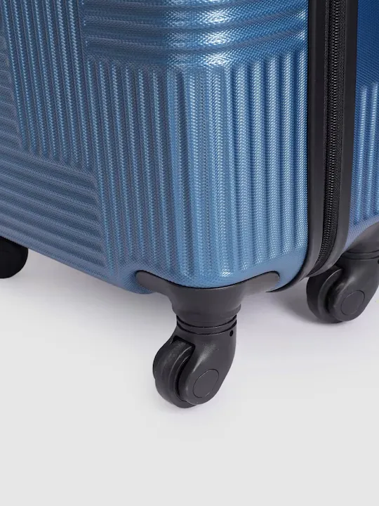 Textured Hard-Sided Cabin Suitcase Trolley Bag