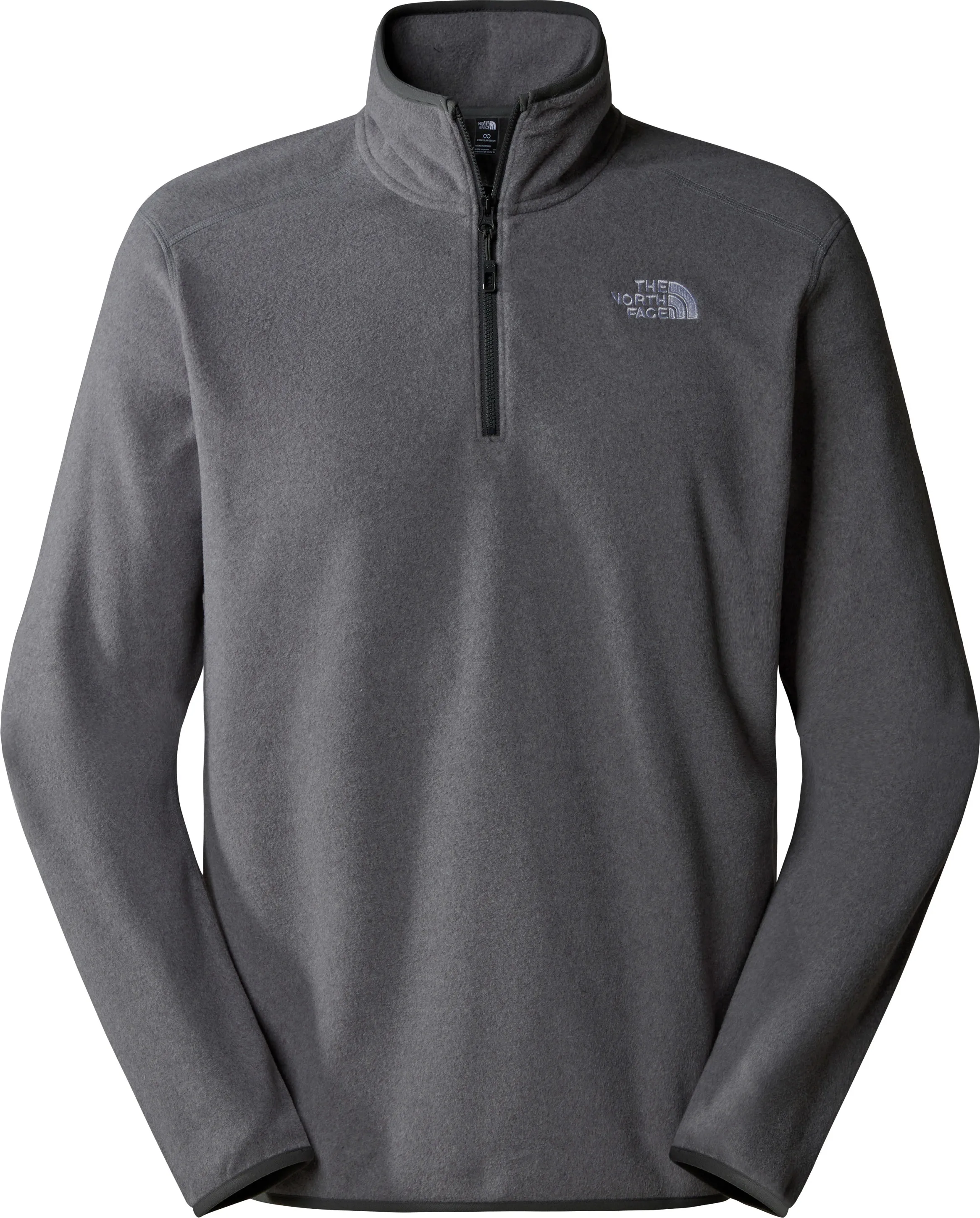 The North Face Men's 100 Glacier 1/4 Zip Fleece TNF Medium Grey Heather | Buy The North Face Men's 100 Glacier 1/4 Zip