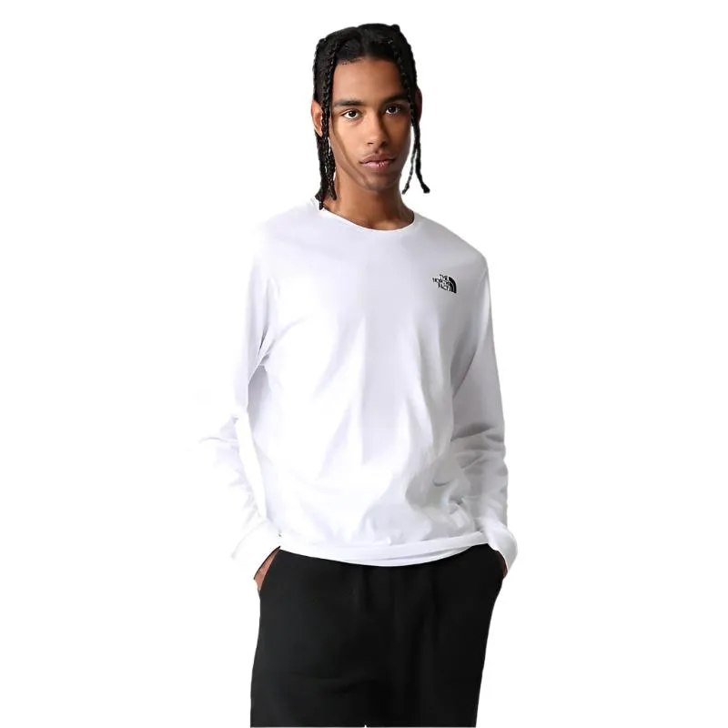 The North Face Simple Dome Men's Long Sleeve T-Shirt- White