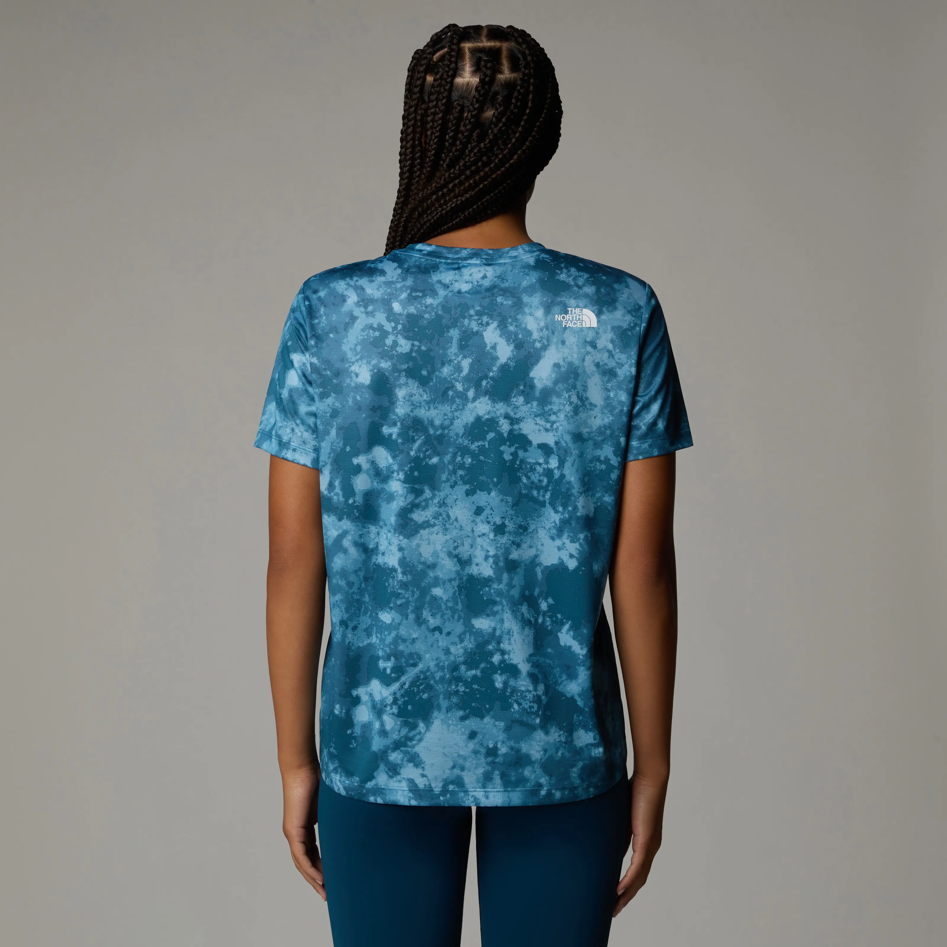 The North Face Women's Flex Printed T-Shirt Mallard Blue Micro Halfdome Print | Buy The North Face Women's Flex Printe