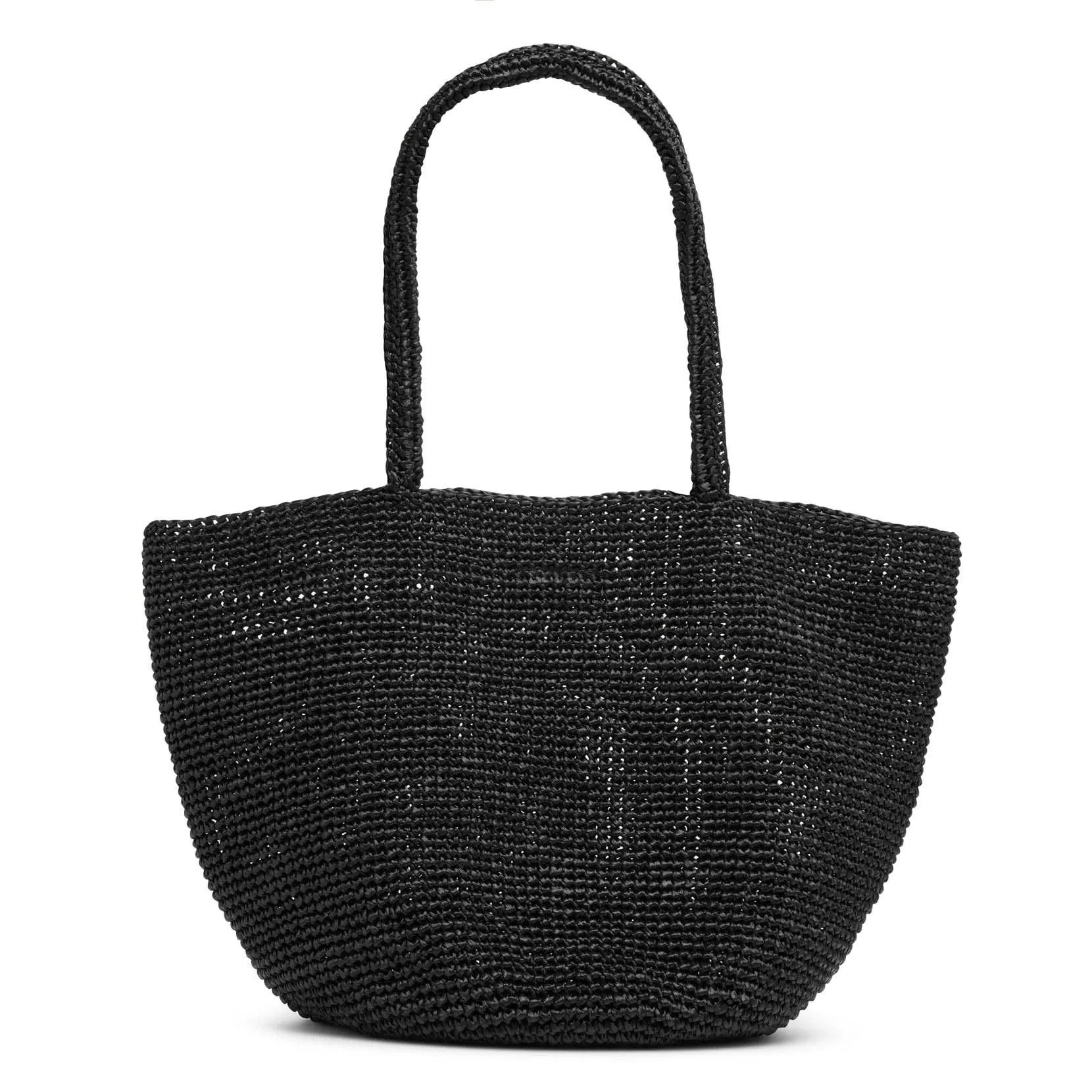 The Row Elif black raffia bag