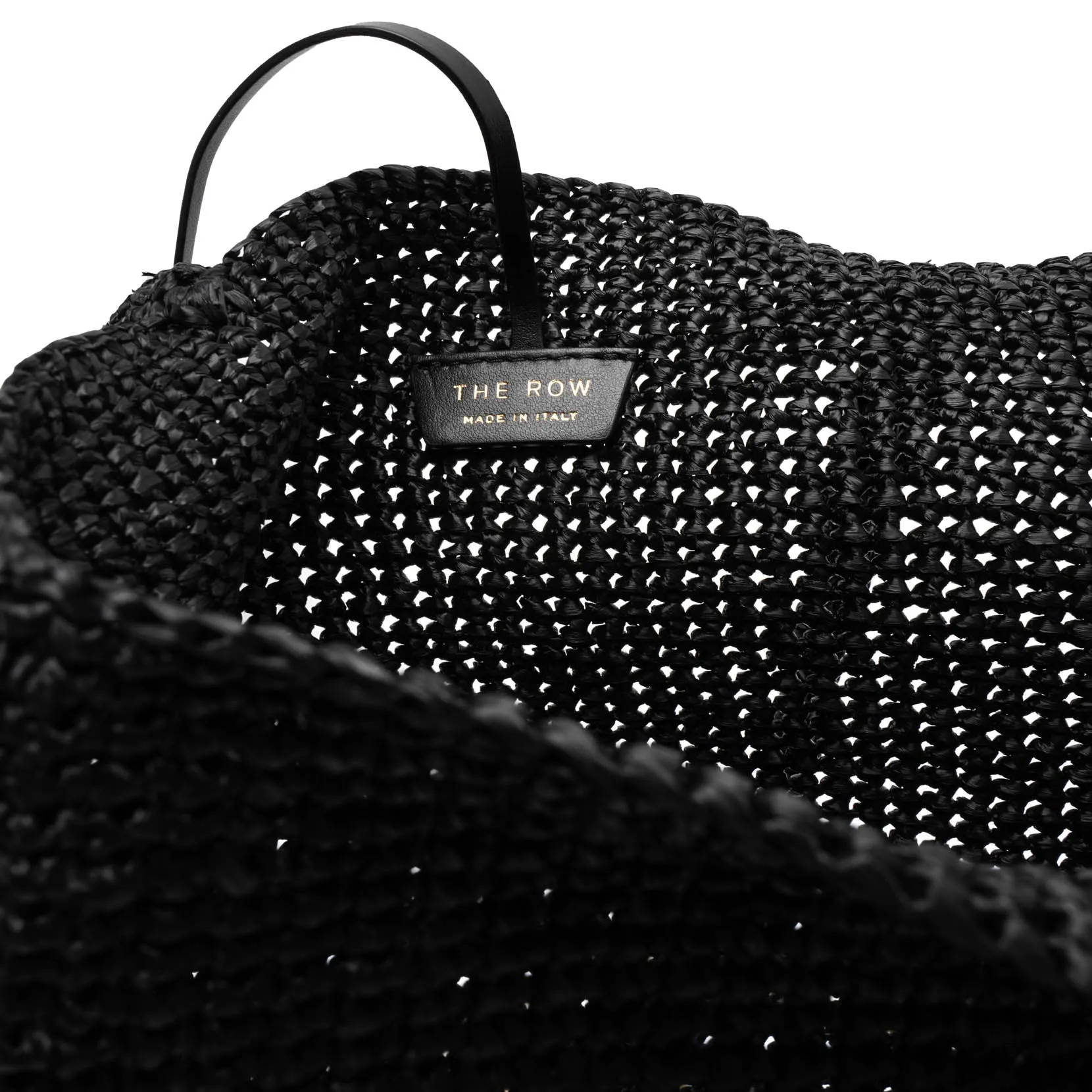 The Row Elif black raffia bag