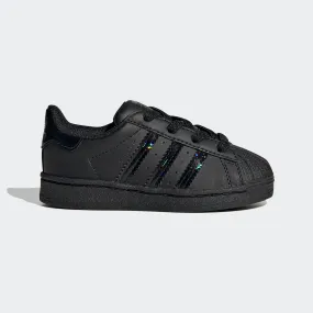 Toddler's adidas Originals Black Iridescent Superstar Shoes