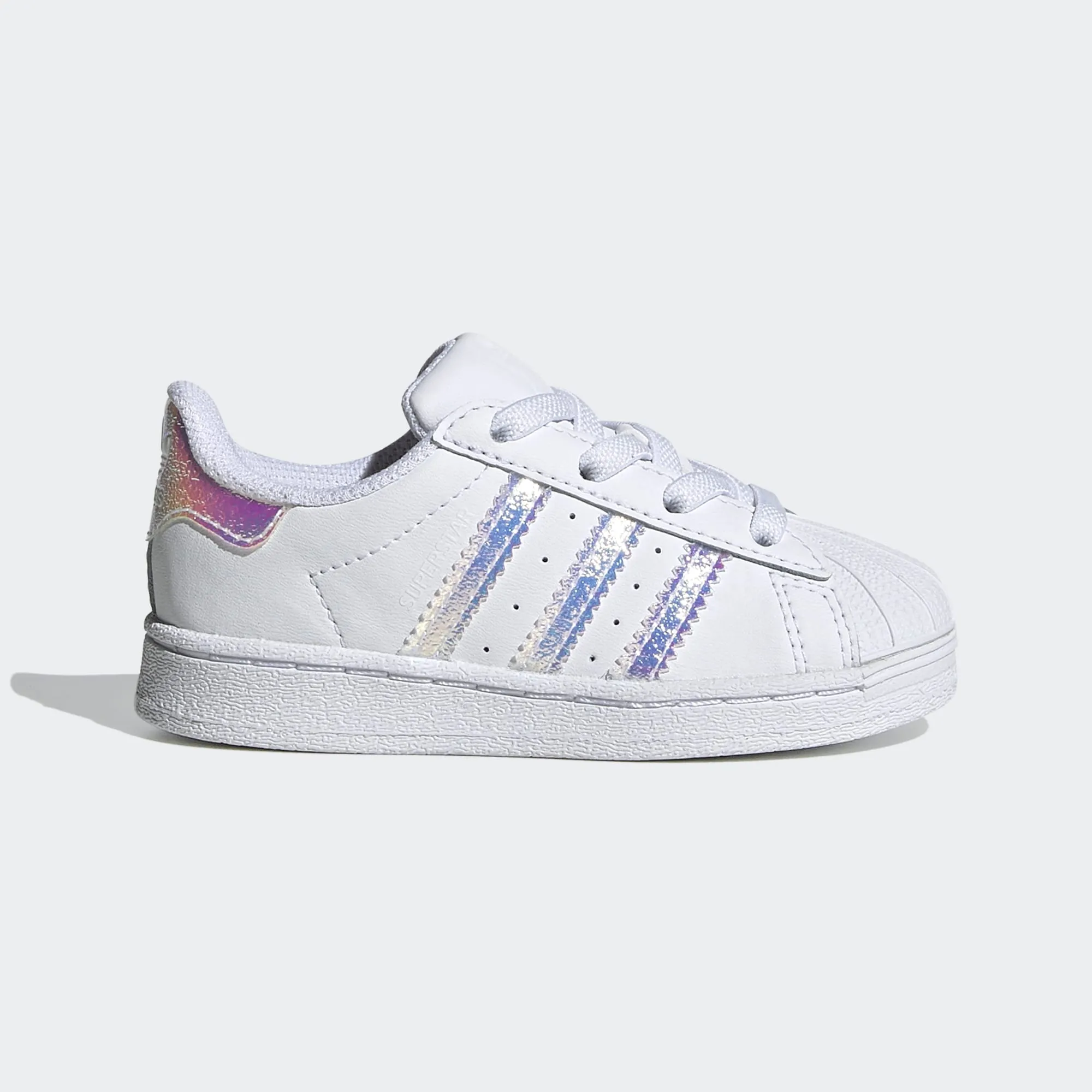 Toddler's adidas Originals White Iridescent Superstar Shoes