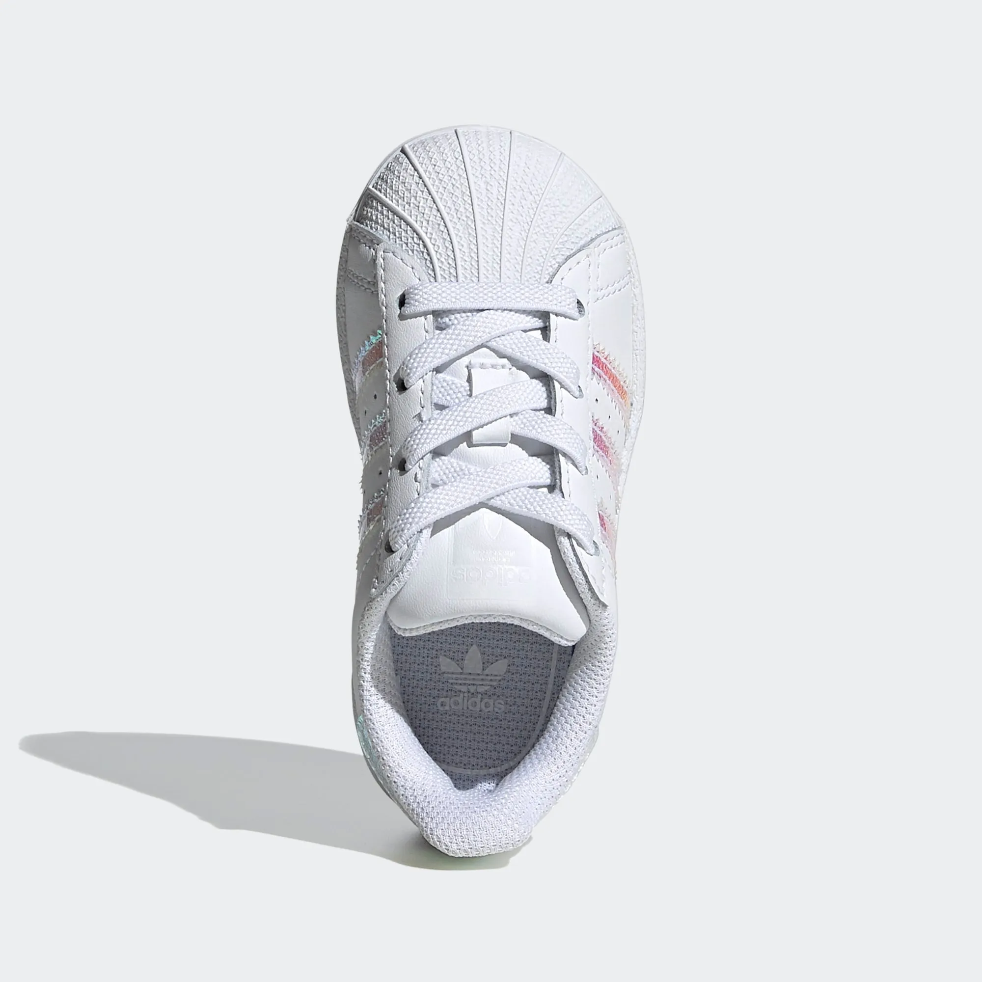 Toddler's adidas Originals White Iridescent Superstar Shoes