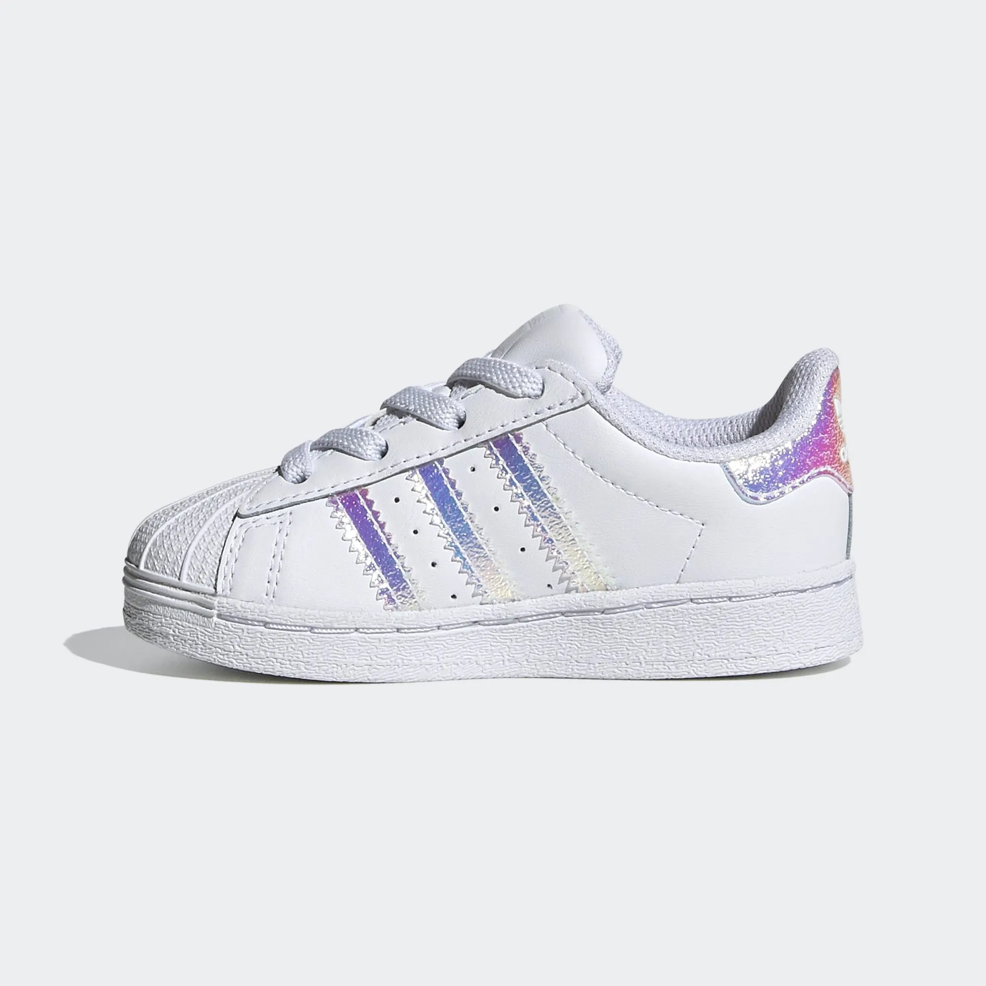 Toddler's adidas Originals White Iridescent Superstar Shoes