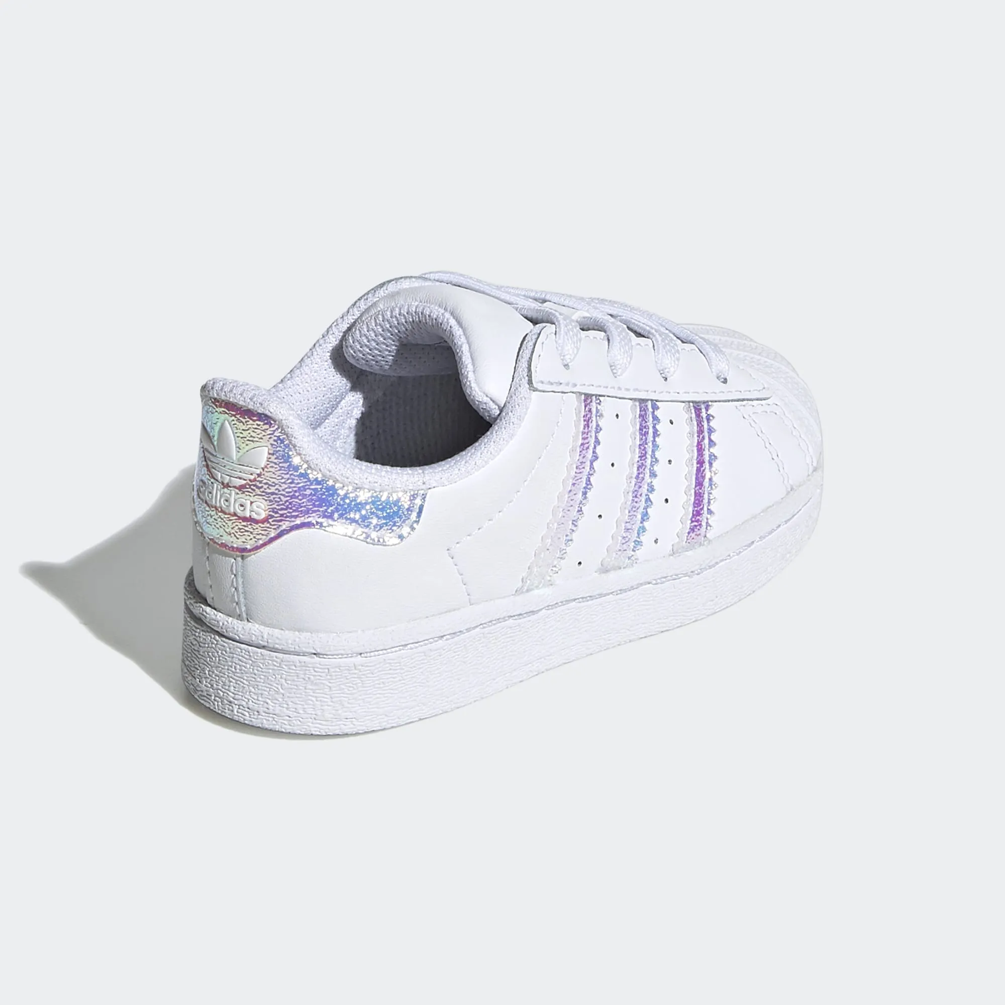 Toddler's adidas Originals White Iridescent Superstar Shoes