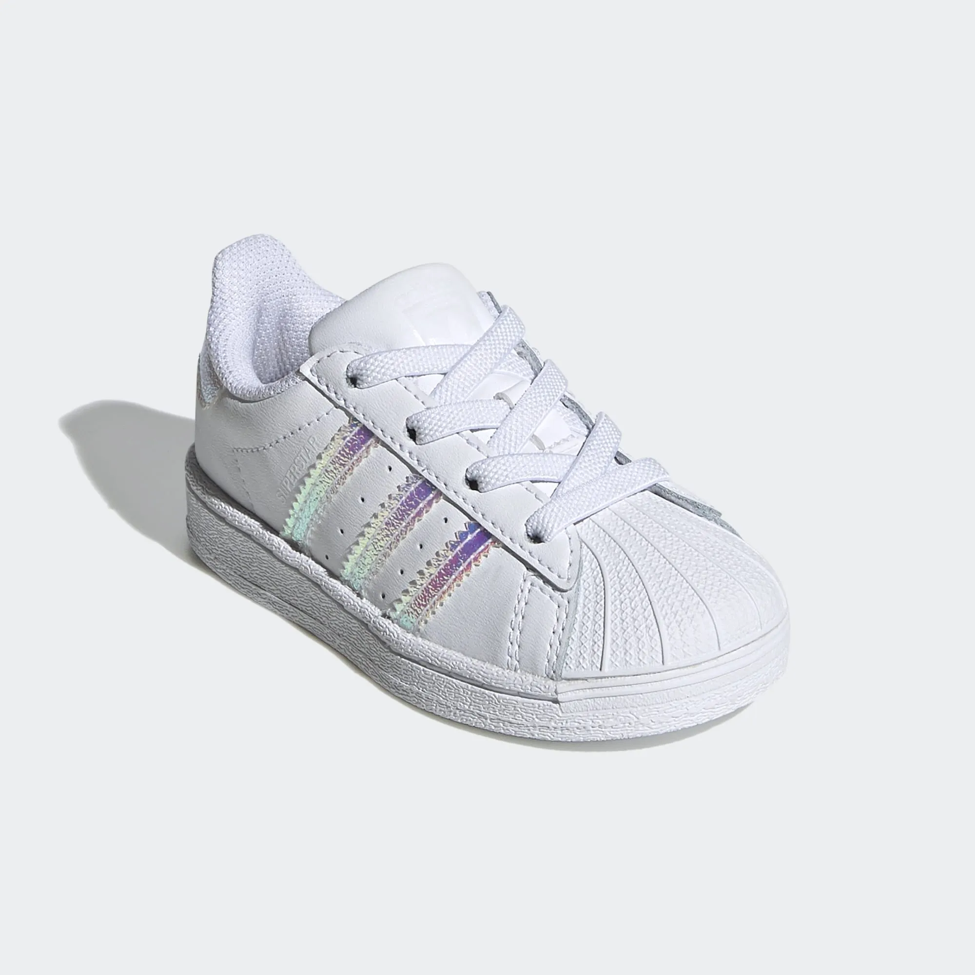 Toddler's adidas Originals White Iridescent Superstar Shoes