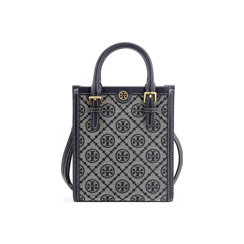     Tory Burch   Classic Monogram All-over Fabric And Leather Tote