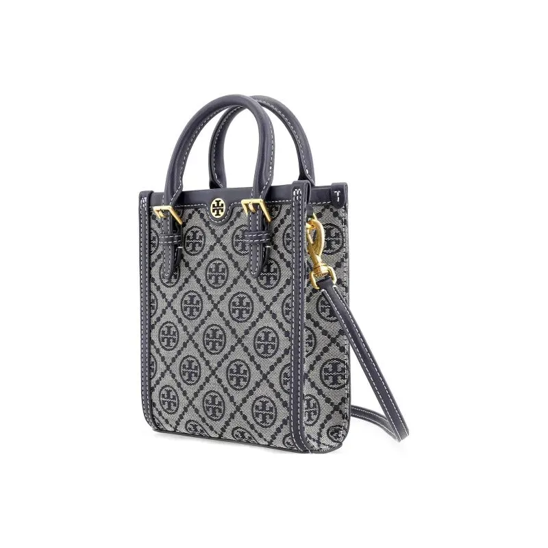     Tory Burch   Classic Monogram All-over Fabric And Leather Tote