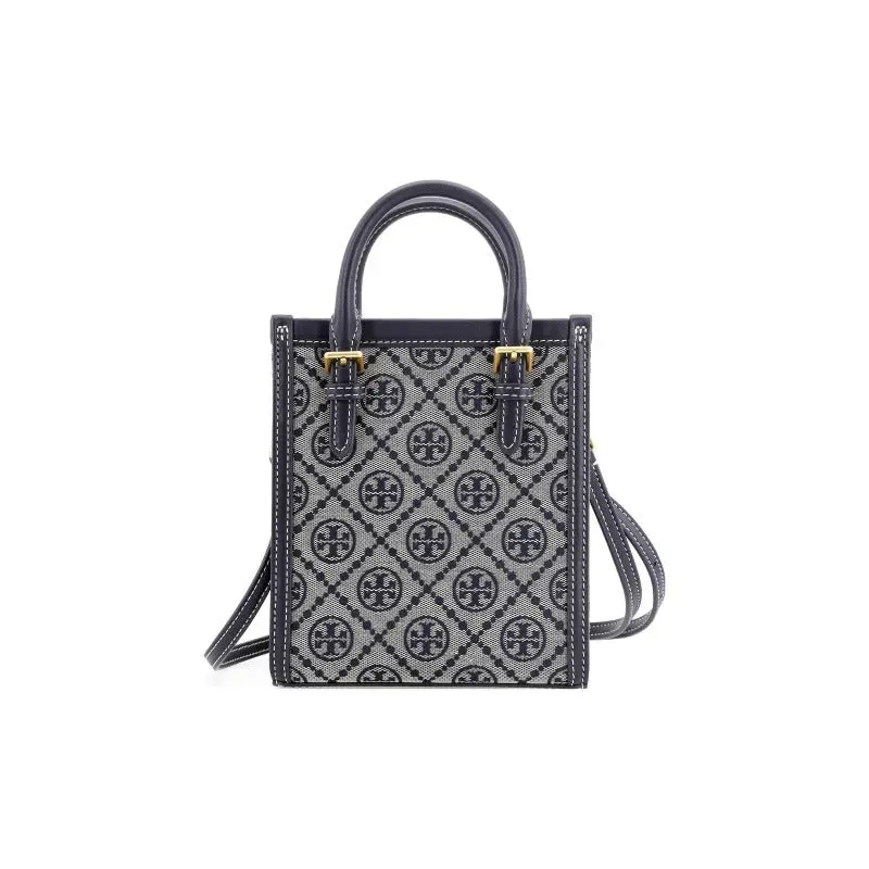     Tory Burch   Classic Monogram All-over Fabric And Leather Tote