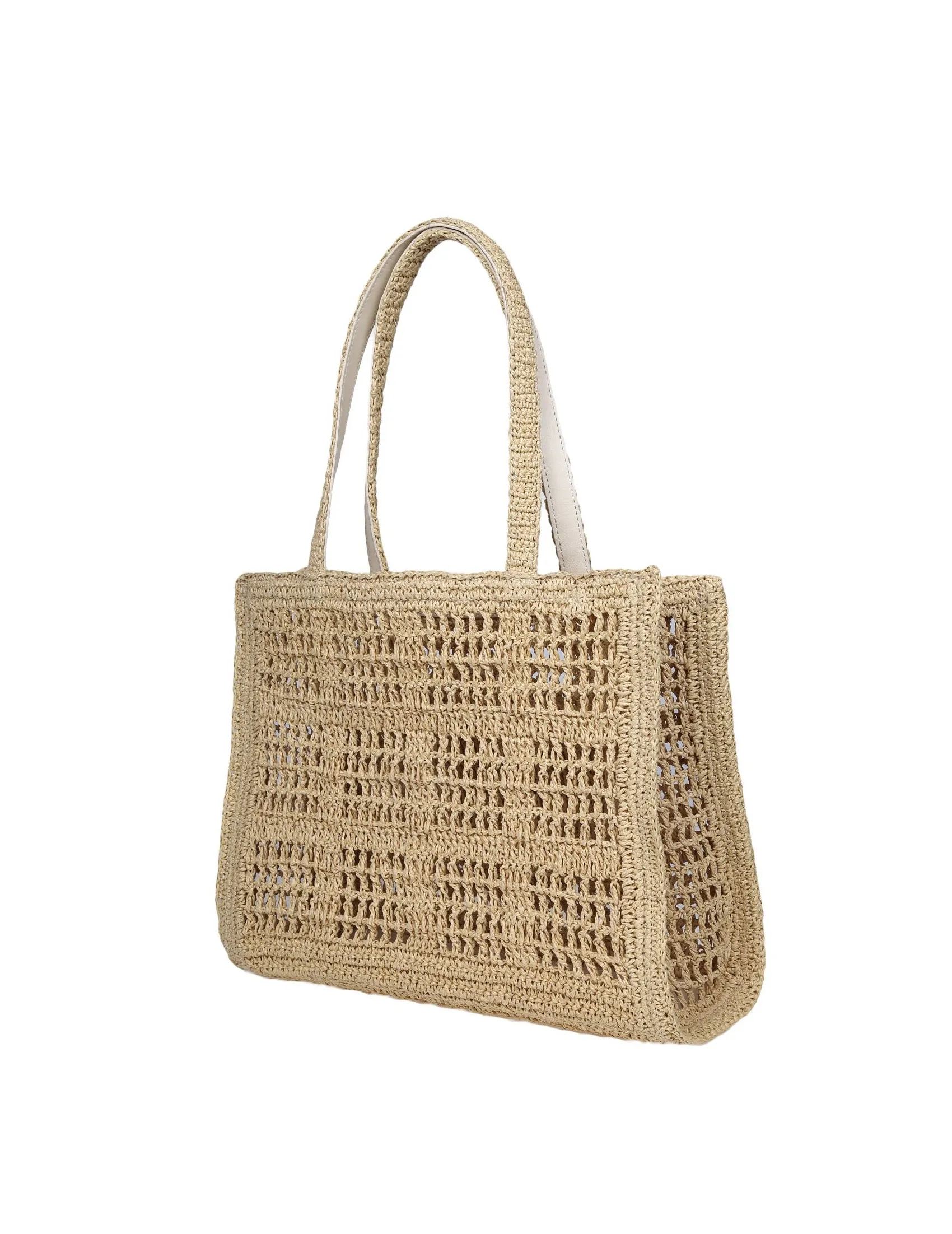 TORY BURCH ELLA SMALL TOTE IN NATURAL RAFFIA