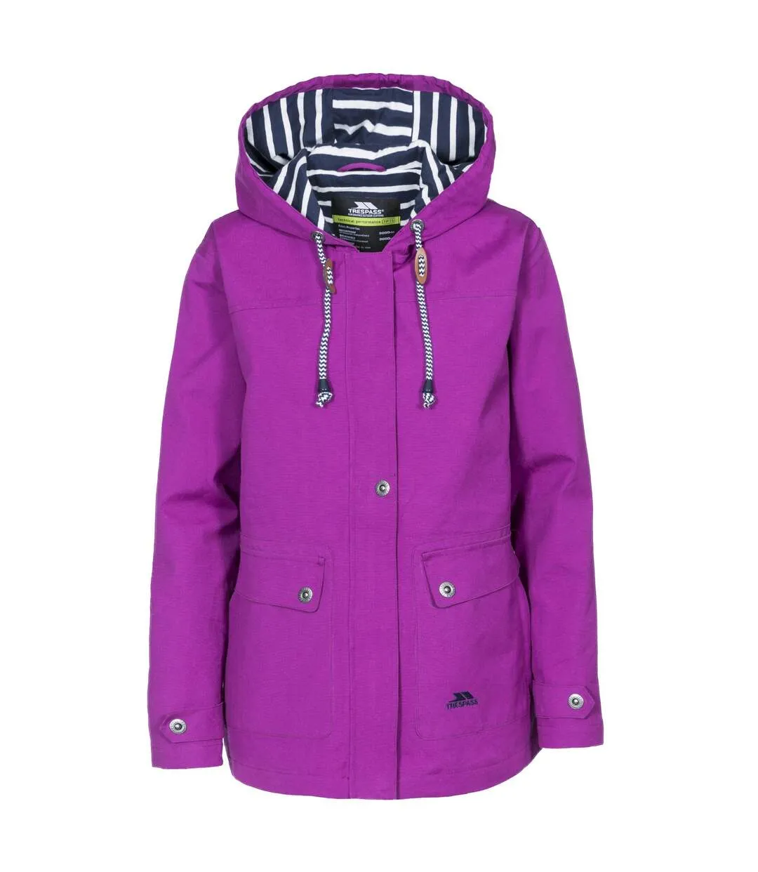 Trespass Womens/Ladies Seawater Waterproof Jacket (Purple Orchid) - UTTP3314