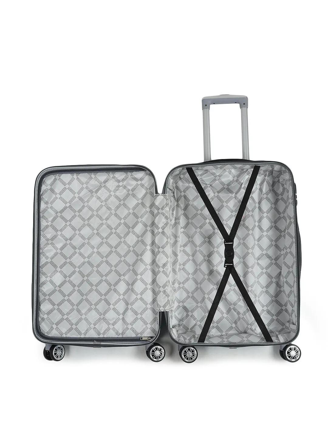 Unisex Cyan Medium Trolley Suitcase (Medium)