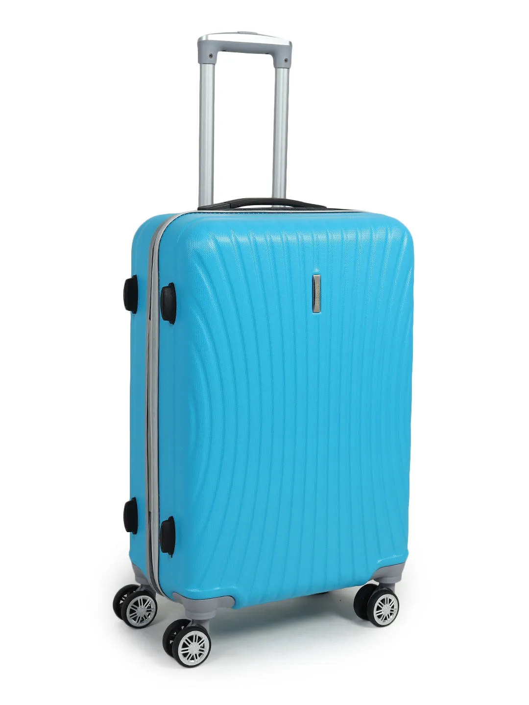 Unisex Cyan Small Trolley Suitcase (Small)