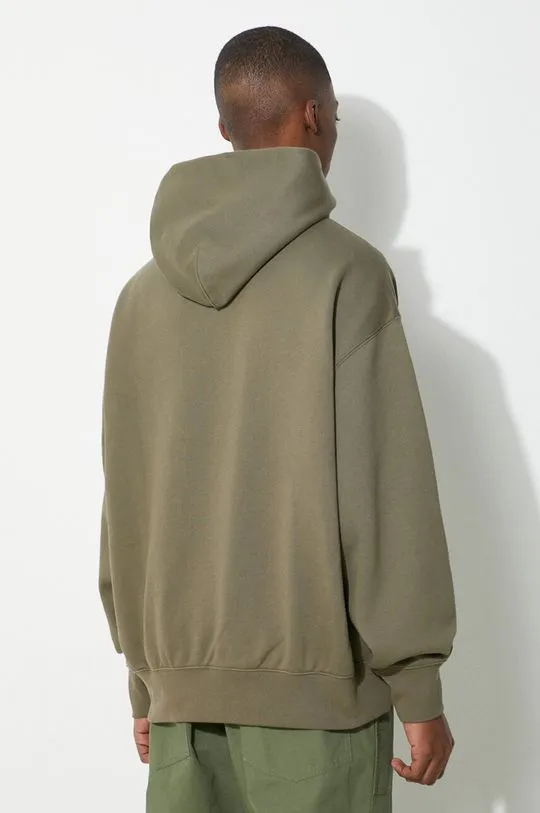 Vans sweatshirt Premium Standards Surplus Po Hoodie LX men's green color hooded smooth VN000GVQCHZ1