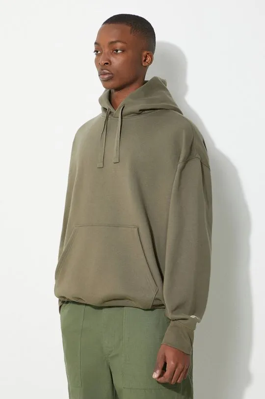 Vans sweatshirt Premium Standards Surplus Po Hoodie LX men's green color hooded smooth VN000GVQCHZ1