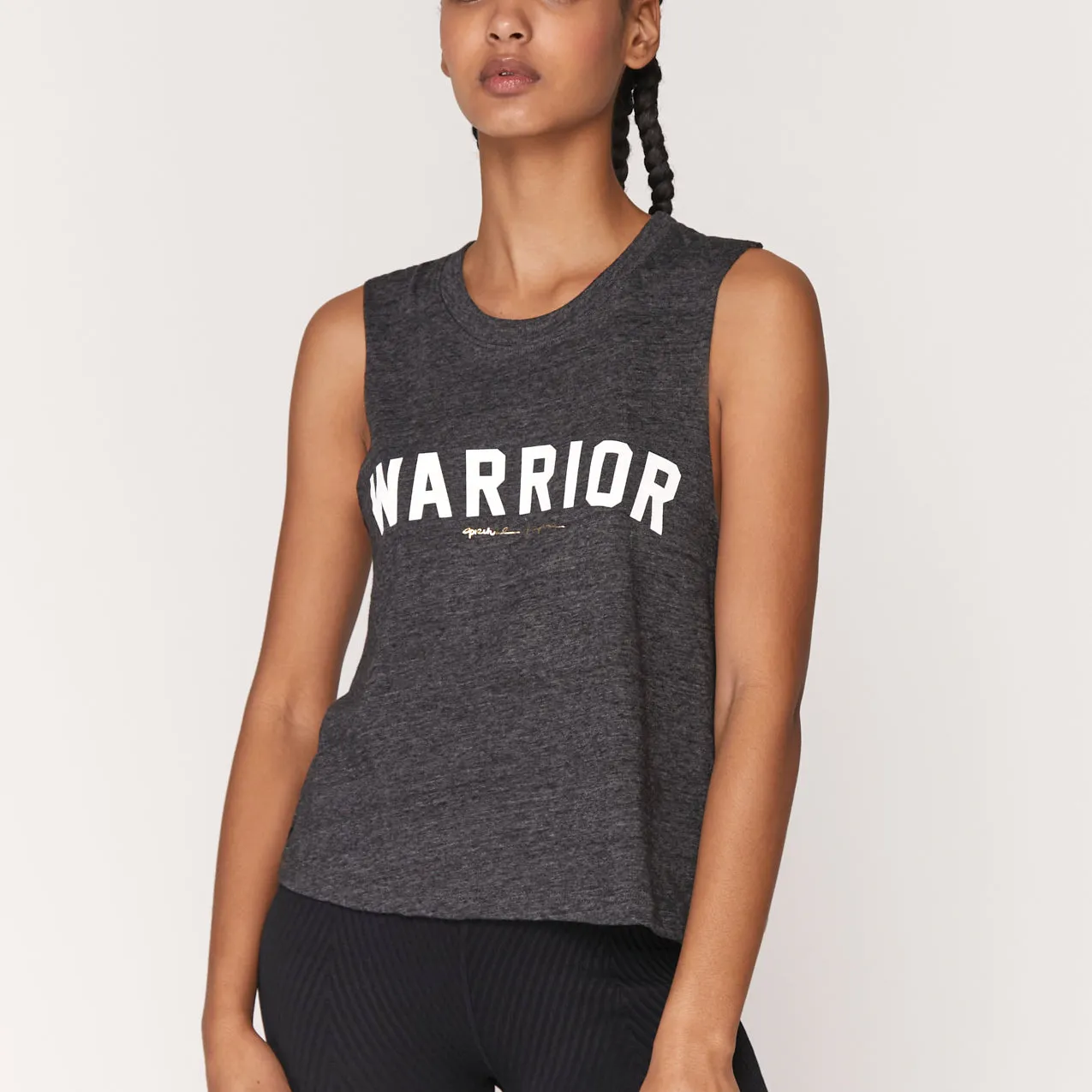 Warrior Crop Tank - Vintage Black