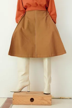 Winnie Skirt - Toffee Brown Twill