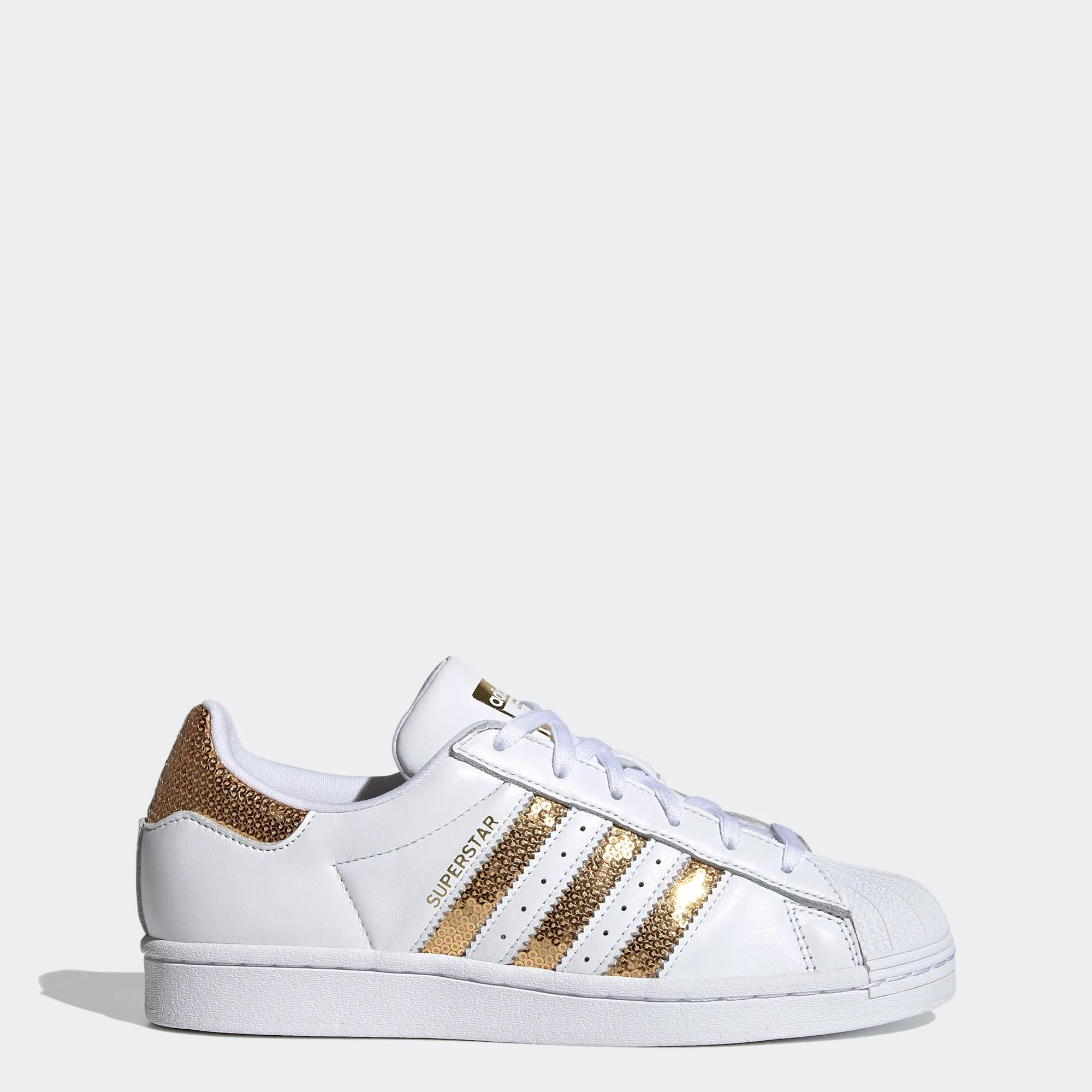 Women's adidas Originals Superstar Shoes White Gold