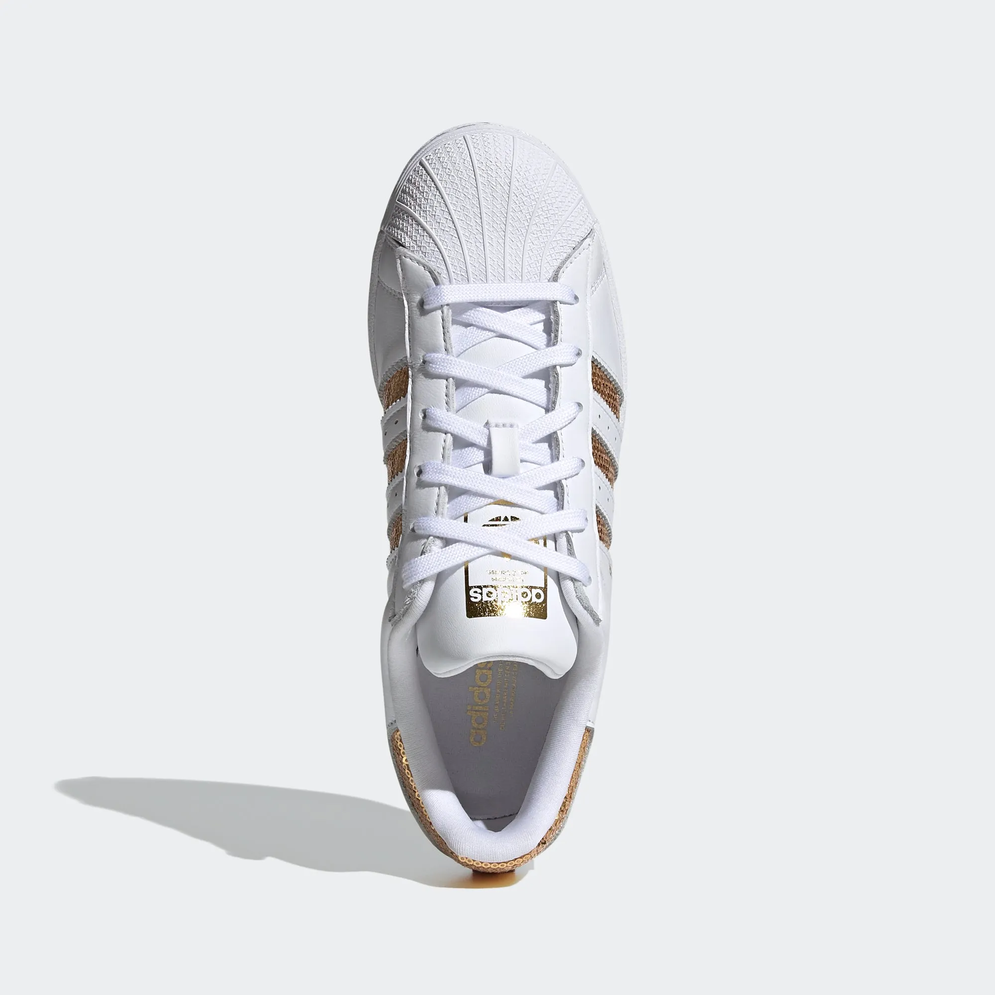 Women's adidas Originals Superstar Shoes White Gold